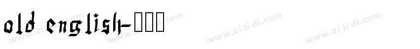 old english字体转换